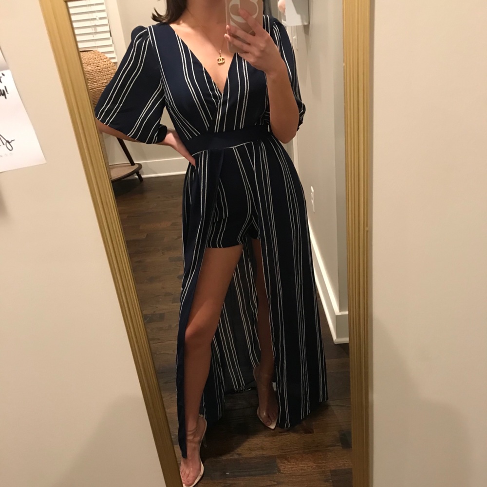 Navy maxi dress